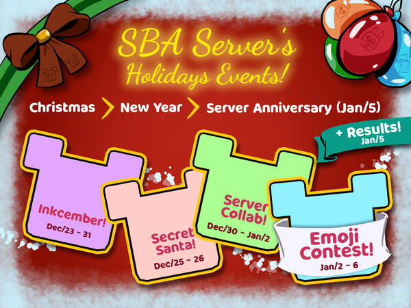 Official SBA Discord Holidays event banner!